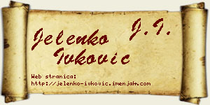 Jelenko Ivković vizit kartica